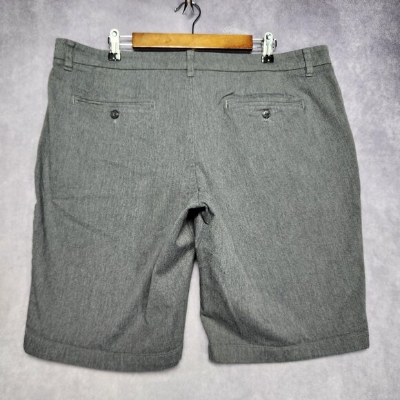 Hawker Rye Shorts Mens 38 Heather Stretch Casual Chino Pockets 11 Inseam Classic - Picture 2 of 13